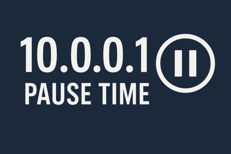 10.0.0.1 Pause Time