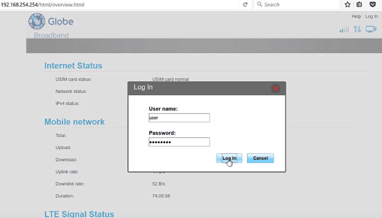 Globe At Home Router Login