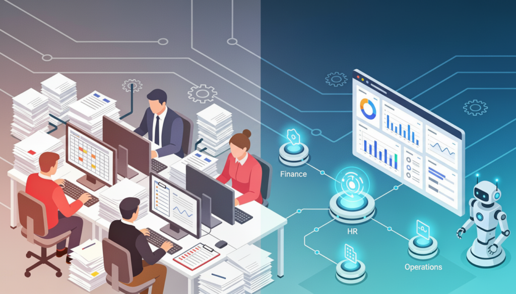 AI-Driven Automation Reducing Manual Work in Enterprise Operations