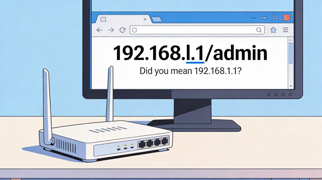 192.168.l.1/admin - You've Made a Typo for 192.168.1.1