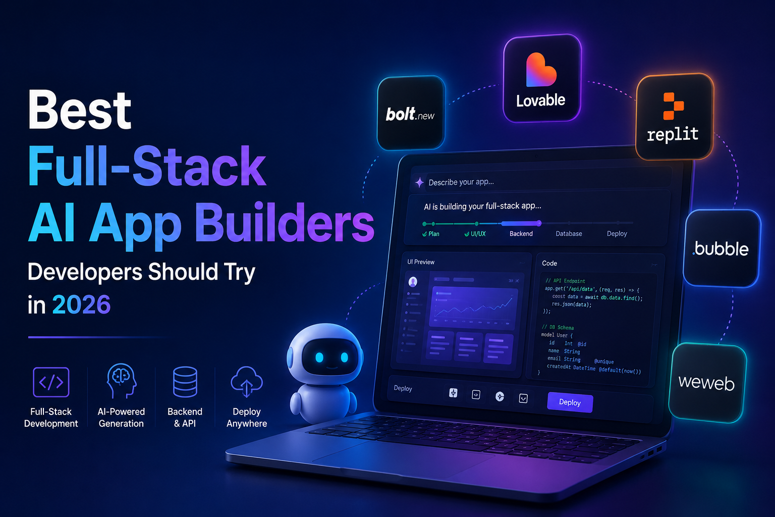 fullstack ai form builder tutorial with next js,... Best Full-Stack AI App Builders Developers Should Try in 2026 - Ruby ...