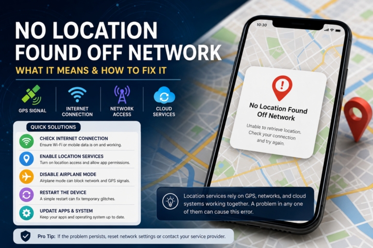 No Location Found Off Network