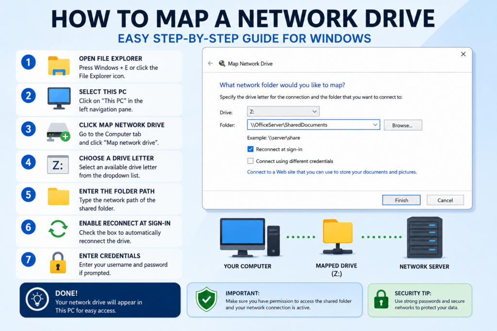 how to map a network drive