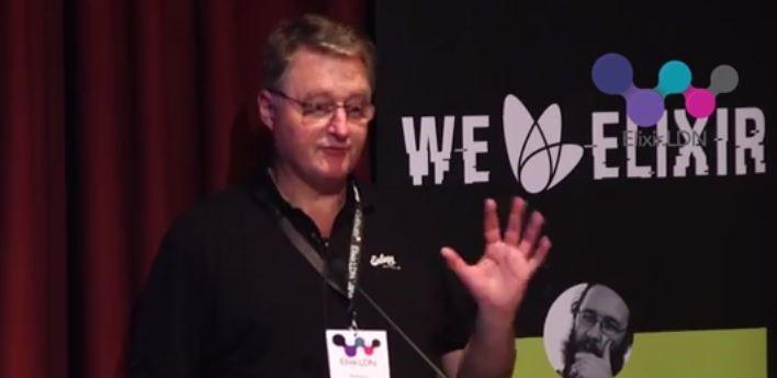 Jim Freeze speaking at ElixirConf
