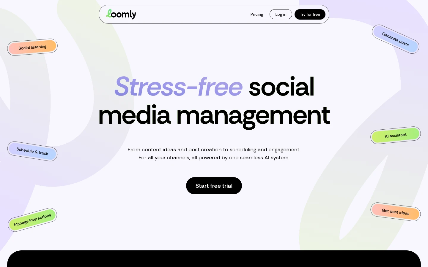 Loomly website - content planning tools